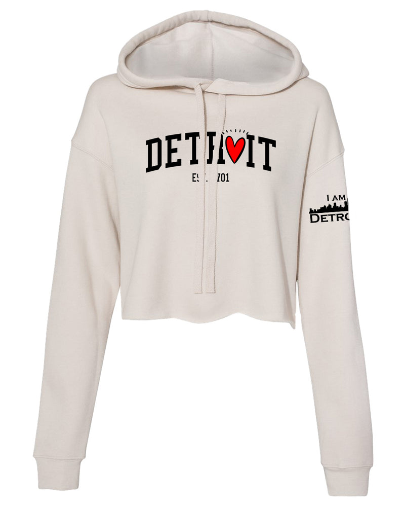 I Love Detroit - Crop Top Hoodie