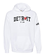 I Love Detroit - Red Heart Hoodie